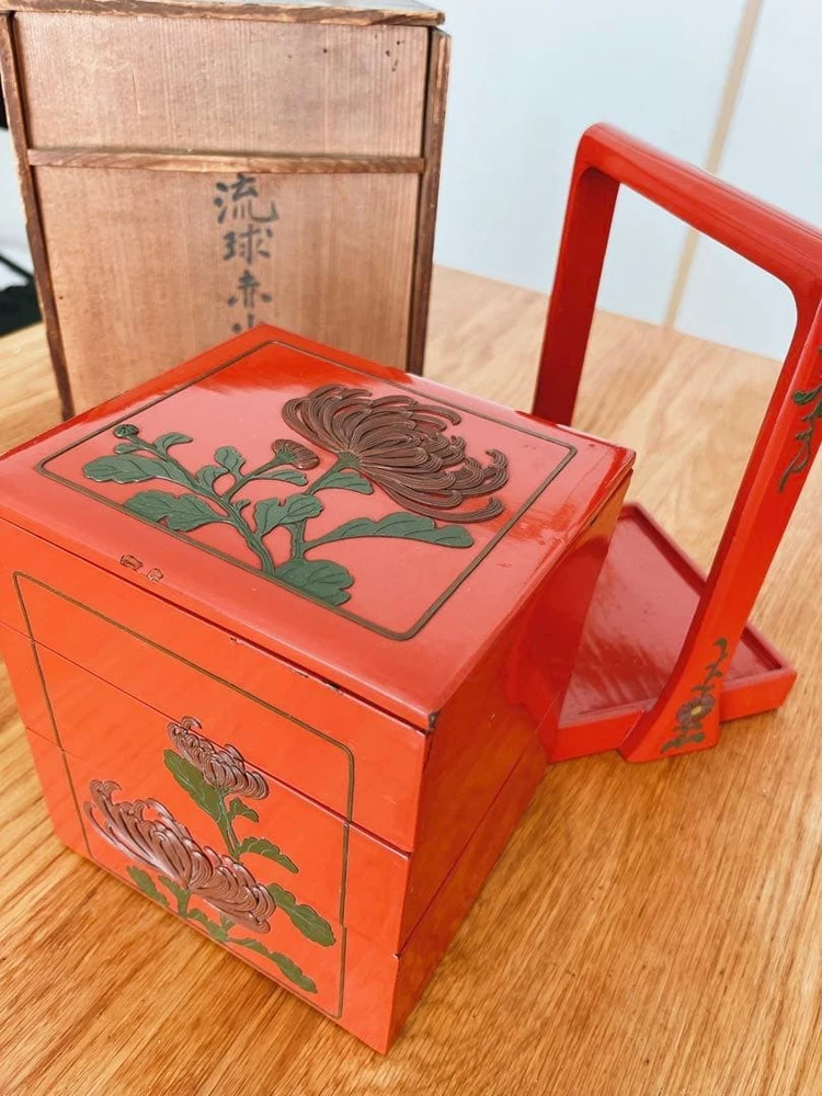 Jubako Bento Box Japanese Era: Ryukyu lacquer heavy box