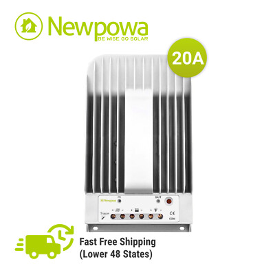 Newpowa 20A MPPT 12V/24V Auto Switch Battery Regulator Charge Controller