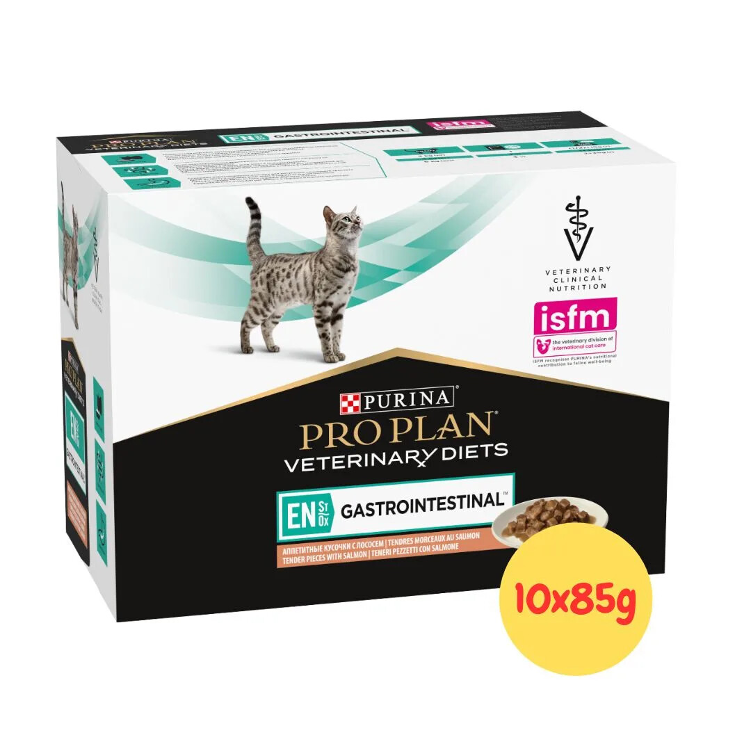 Purina Pro Plan Veterinary Diets Umido gatto EN Gastrointestinal con Salmone ...