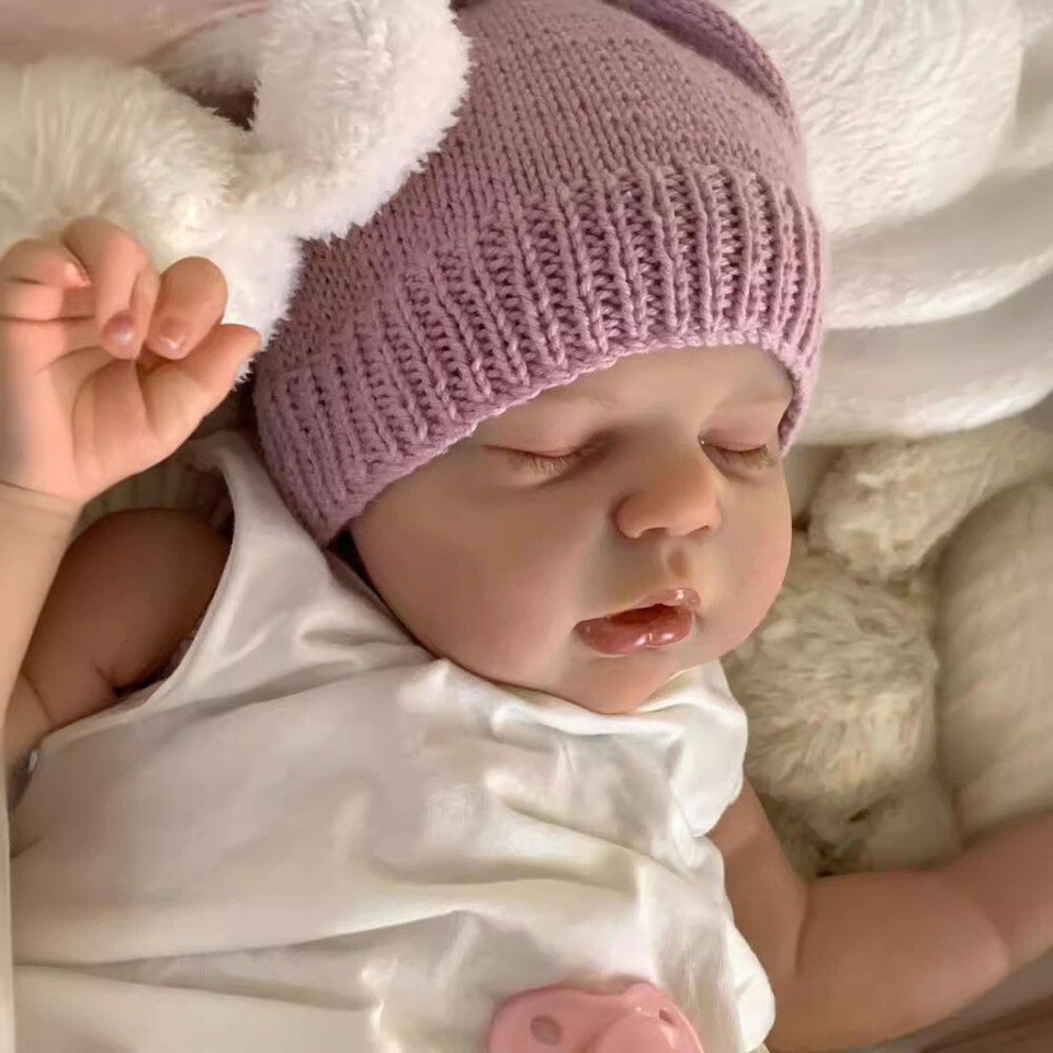 21" real Reborn Baby Dolls Alexis Lifelike Sleeping Newborn Vinyl Cloth