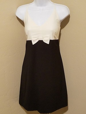 IN AWE HOMECOMING PROM DRESS PARTY FORMAL BLACK & IVORY FRONT BOW SIZE M  MEDIUM | eBay
