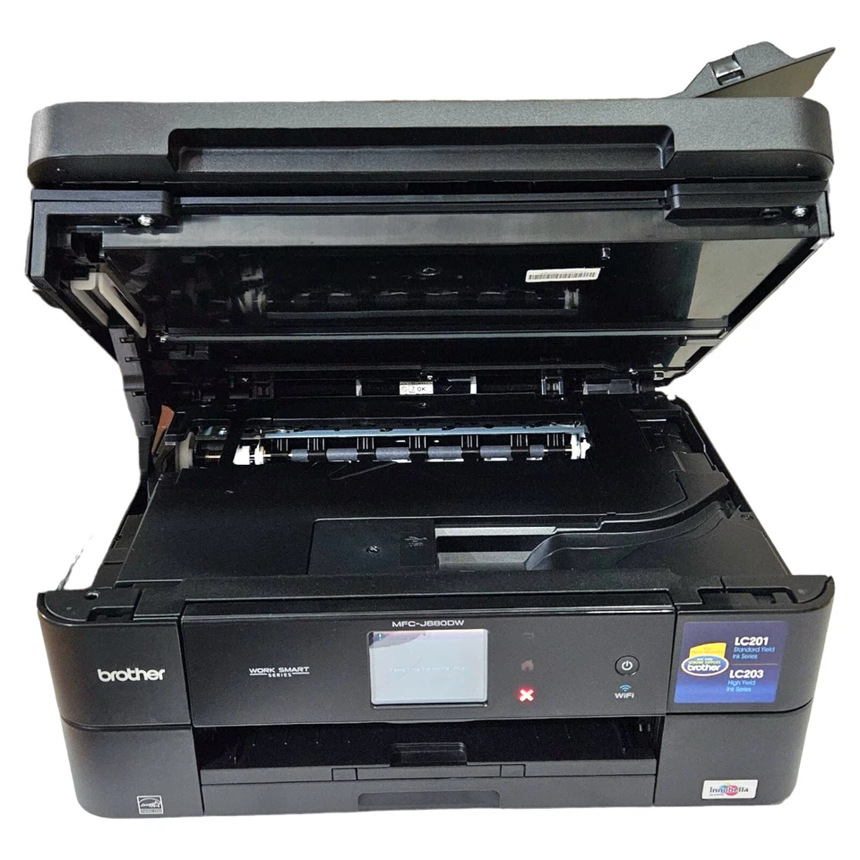 Brother MFC-J680DW Inkjet Printer Copy Fax Black LC201 50/60Hz 120V All In One - Image 3 of 4