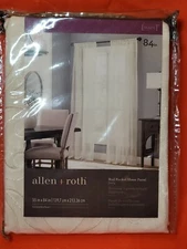 Ivory Madi Polyester Sheer Rod Pocket Single Curtain Panel 84" L x 55" W