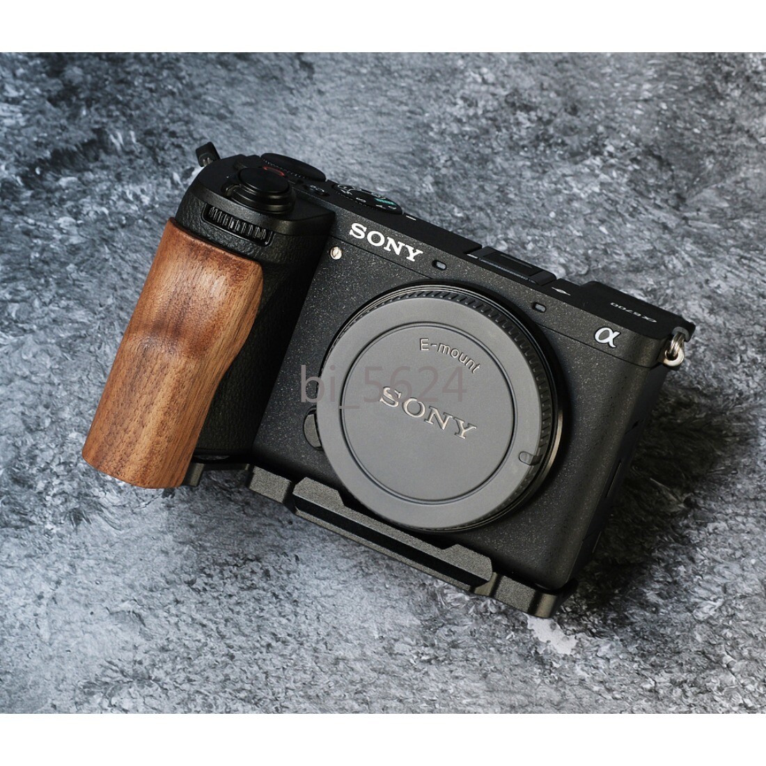 Wood L Bracket Quick Release Clamp Plate Hand Grip for Sony A6700