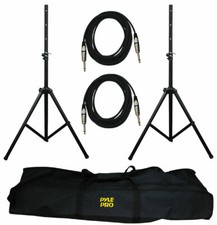 Pyle Dual Speaker Stand  1/4'' Phono Cable Kit PMDK102 New Damaged Box