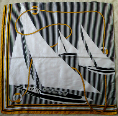 Foulard 100% Soie Vintage - Carré 88x88 Cm - Marron élégant