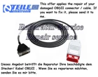 Repair of the plug/cable OBD II, HELLA-GUTMANN MEGA MACS 342509