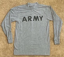 BRAND NEW Army Issue Army Surplus Mock Neck T-shirt Long Sleeve Grey