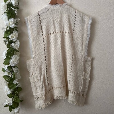 【関税込み】Isabel Marant ベージュ Benny セーター EUC $795 Sz 6 Isabel Marant Ecru Sleeveless Tracey Ecru