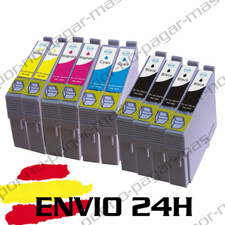 10 CARTUCHOS TINTA COMPATIBLE NO-OEM EPSON STYLUS SX235W SX435W T1285 24H