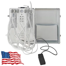 ETERFANT Portable Dental Unit Air Compressor Curing Light Ultrasonic Scales US