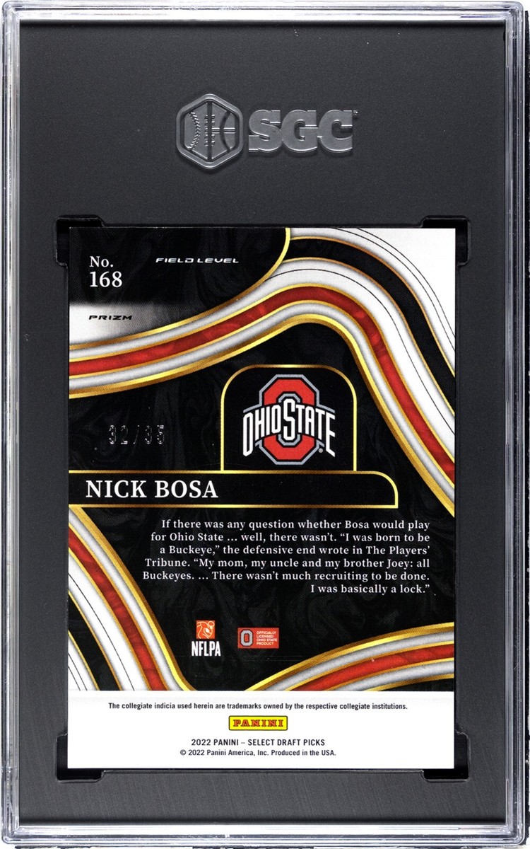 2022 Panini Select Draft Picks - Field Level Nick Bosa #168 White