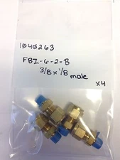 LOT OF 4 Parker 1040263 FBZ-6-2-B 3/8 X 1/8 MALE