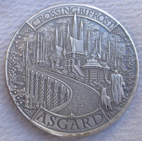 1 oz. ASGARD Mythical Cities Series ODIN antiqued UHR rounds .999 fine silver