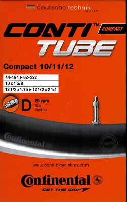 Continental Compact 10/11/12 Schlauch 10 11 12 Zoll DV (44/62-194/222) DV 26mm