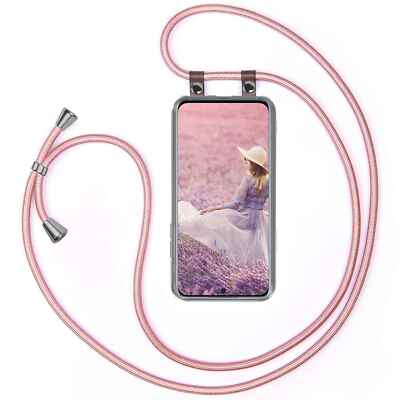 Handy Kette für Xiaomi Poco F4 Hülle mit Band Kettenhülle Kordel Umhängehülle