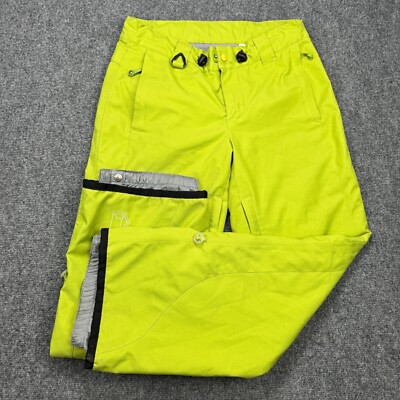 Liplid Snow Pants Womens Medium Green Ski Snow Adjustable Waterproof Zip Pockets