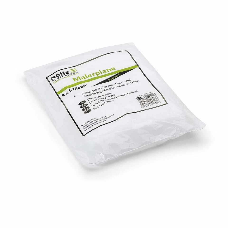 NÖLLE PROFI BRUSH Nölle Malerplane Extra 30 my Malerfolie Abdeckplane Abdeckfolie 4 x 12,5 m 50 m²