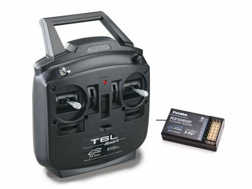 Futaba FP-6MRK 6CH R/C Transmitter w/ 3 Servos S-128 - [Junk