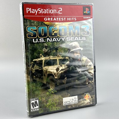 SOCOM 3: U.S. Navy SEALs (PlayStation 2) New w/ Rare PS2 Greatest Hits Sticker