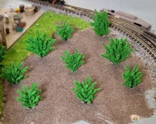 20 Medium Green Bushes, Shrubs, 28 And 40 Mm High