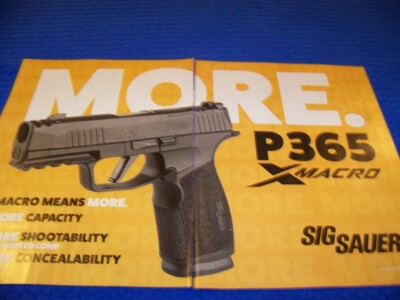 2023 SIG SAUER P365 XMACRO ''MORE.''..2-PAGE ORIGINAL SALES AD (741HH)