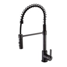 Single-Handle Pull-Down Sprayer Kitchen Faucet inOil Rubbed Bronze by LUXIER