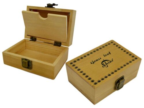 SHINE GRASSLEAF WOODEN ROLLING BOX ROLL BOX SMOKING REMOVABLE BLOCK - Photo 1/4