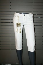 Big Blue Jeans Pour Femmes JANET 3/4 Slim Fit Blanc Shorts Neuf Taille 27