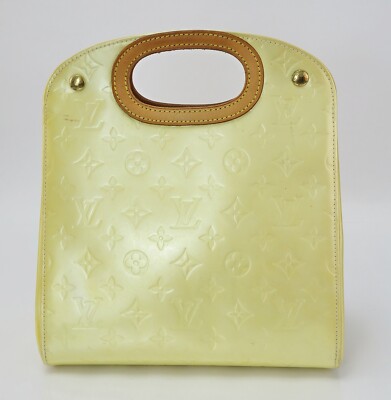 Authentic LOUIS VUITTON Maple Drive Pearl Vernis Tote Hand Bag
