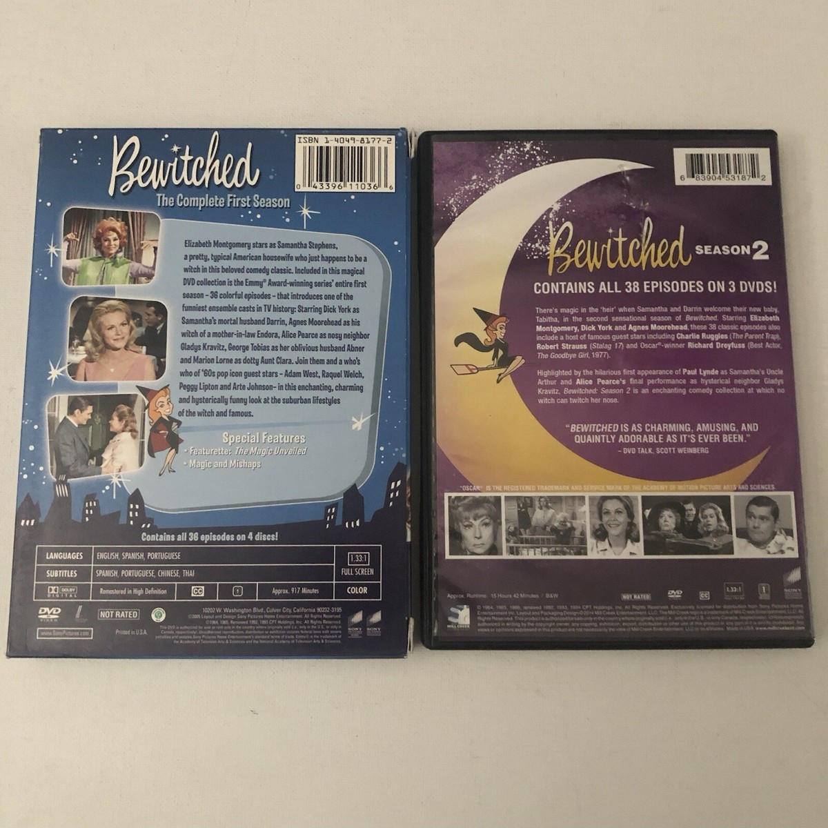 Bewitched Complete First Season (in Color) And Second Season