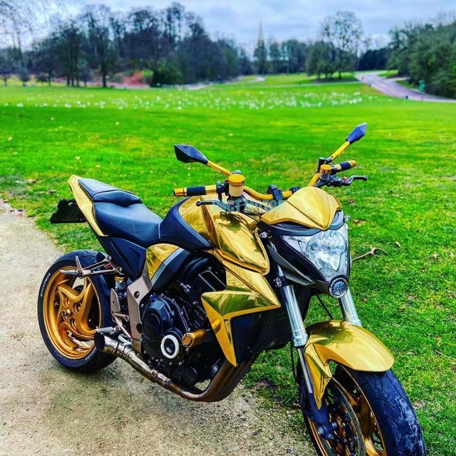 Espejos retrovisores antideslumbrantes diamante motocicleta 8/10 mm para Honda Suzuki Kawasaki Foto 4 de 4