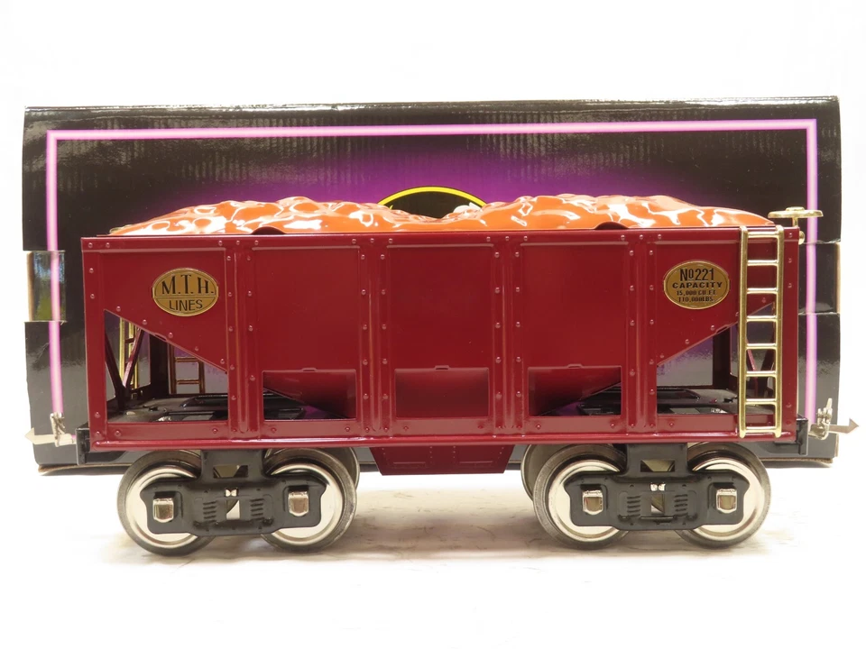 MTH 10-1130 Tinplate Traditions Lionel #221 Red Ore Car LN - Image 2 of 4