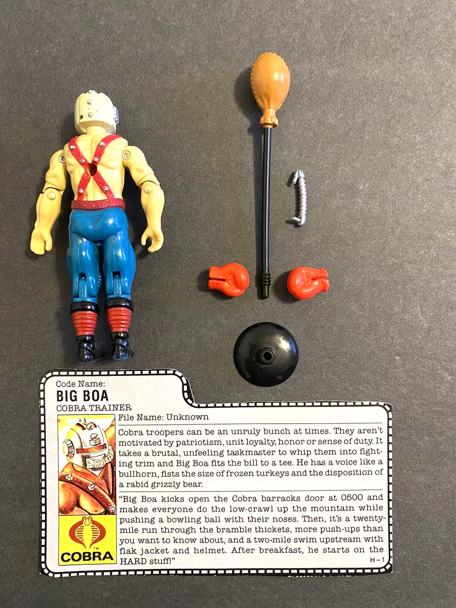 VINTAGE 1980'S G.I. JOE BIG BOA 100% COMPLETE WITH FILE CARD