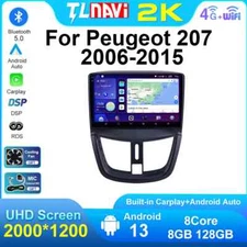 For Peugeot 207 2006-2015 Android Car Radio CarPlay Multimedia Player GPS Screen