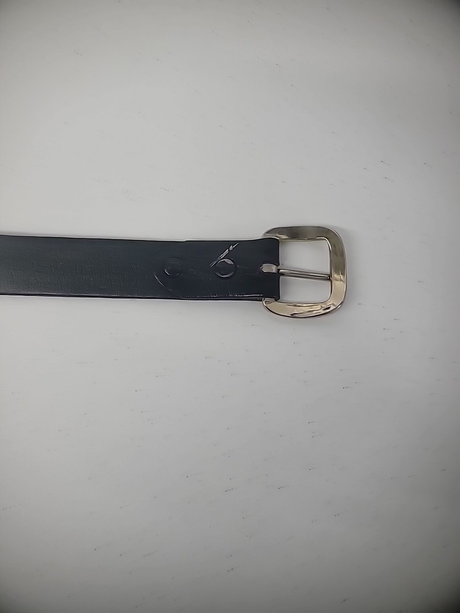 Vintage Bullock\'s Genuine Alligator Belt Black Leather Steerhide‎ Lined USA sz S Vintage Black Alligator Grain Steerhide Leather Belt USA  main image 2