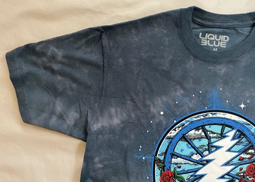 Grateful Dead Liquid Blue T Shirt Skull Short Sleeve M - Picture 10 of 17