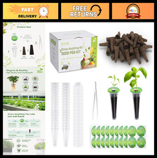 140Pcs Hydroponic Pods & Supplies - Grow Sponges, Baskets, Domes, Labels - Herb 0.21 per gallon