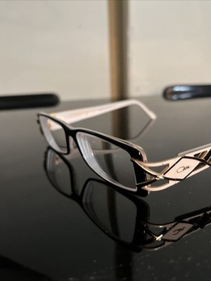 Vintage Cazal Eyeglasses Unisex Black White Gold MOD 307 COL 997 50 [] 13 135