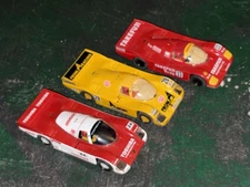 Three Used Running 1/32 Scalextric Hornby C133 Le Mans Porsche Slot Cars