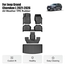 Tpe All Weather Floor Mats Truck Cargo Liner For 2021-2026 Jeep Grand Cherokee L Tpe All Weather Floor Mats Truck Cargo Liner For 2021-2026 Jeep Grand Cherokee L