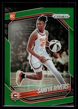 Saniya Rivers 2025 Panini Prizm WNBA Green Prizm Rookie Card #131