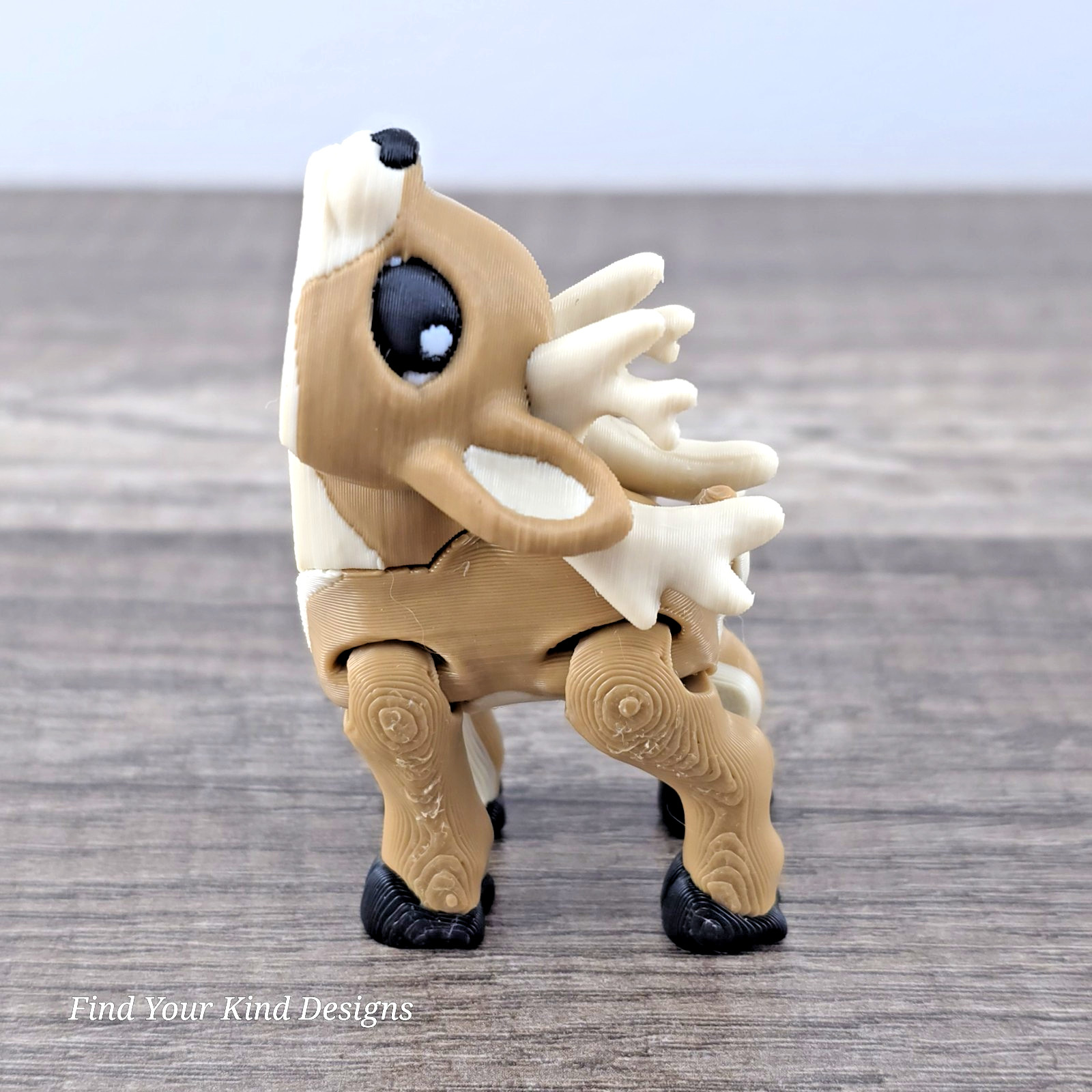 Tiny Deer 3D Printed Articulated Flexi Fidget Toy Stocking Stuffer Gift Desk Pet