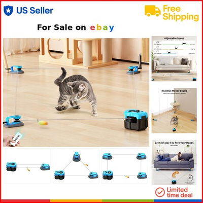 #ad Interactive Cat Toy Sky Blue Exercise Fun DIY Chase Play for Bored Cats $131.98