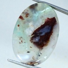 21.40Cts Natural Aqua Chalcedony Oval Cabochon Gemstone 20X30X4MM