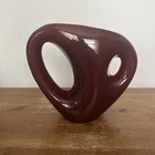 Modern 1980s Haeger Floral Burgundy Artech Model 1 Vase