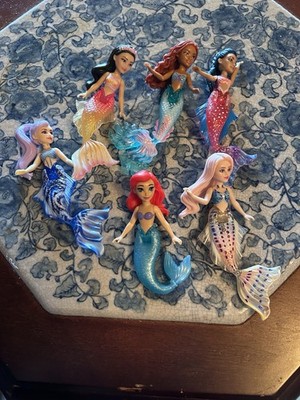 Hasbro Disney Princess The Little Mermaid Ariel and Her  Sisters Doll Lot Of 6