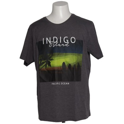 Identic Man, T-shirt, Größe: XL, Grau, Print, Herren #77f