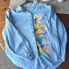 Vintage Disney Snow White and the 7 Dwarfs Denim button shirt - Large