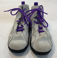 Jordan True Flight PS Base Grey Purple Venom Shoes Size 3Y